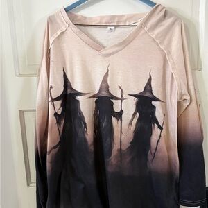Witch Silhouette Long Sleeve Top